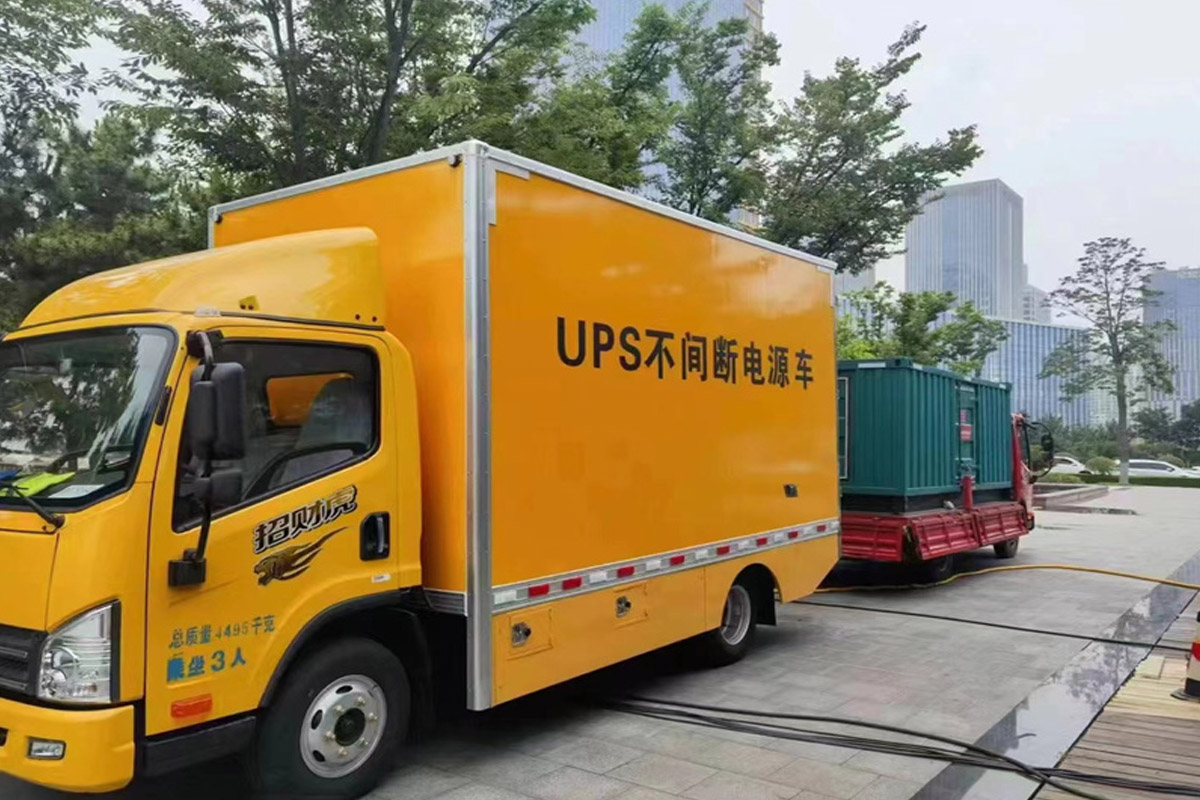 连山发电机租赁施工现场