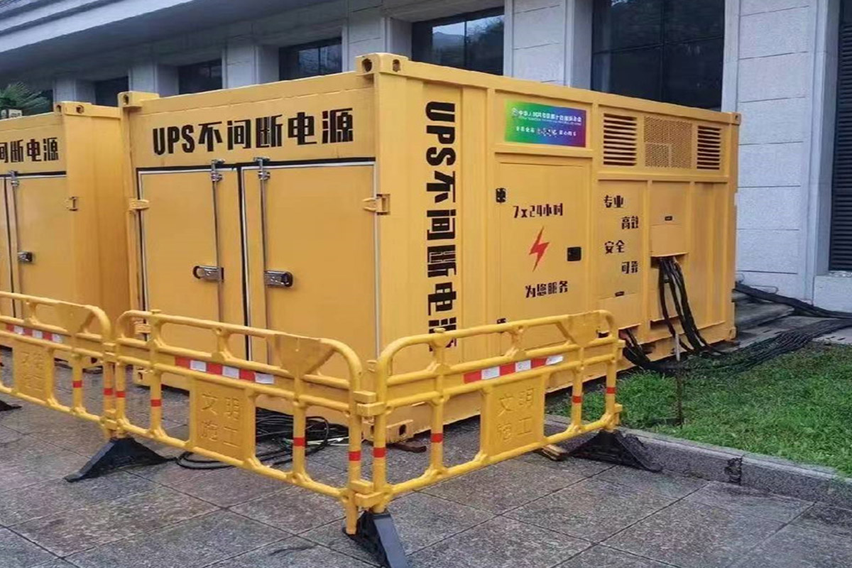 连山发电机租赁施工现场