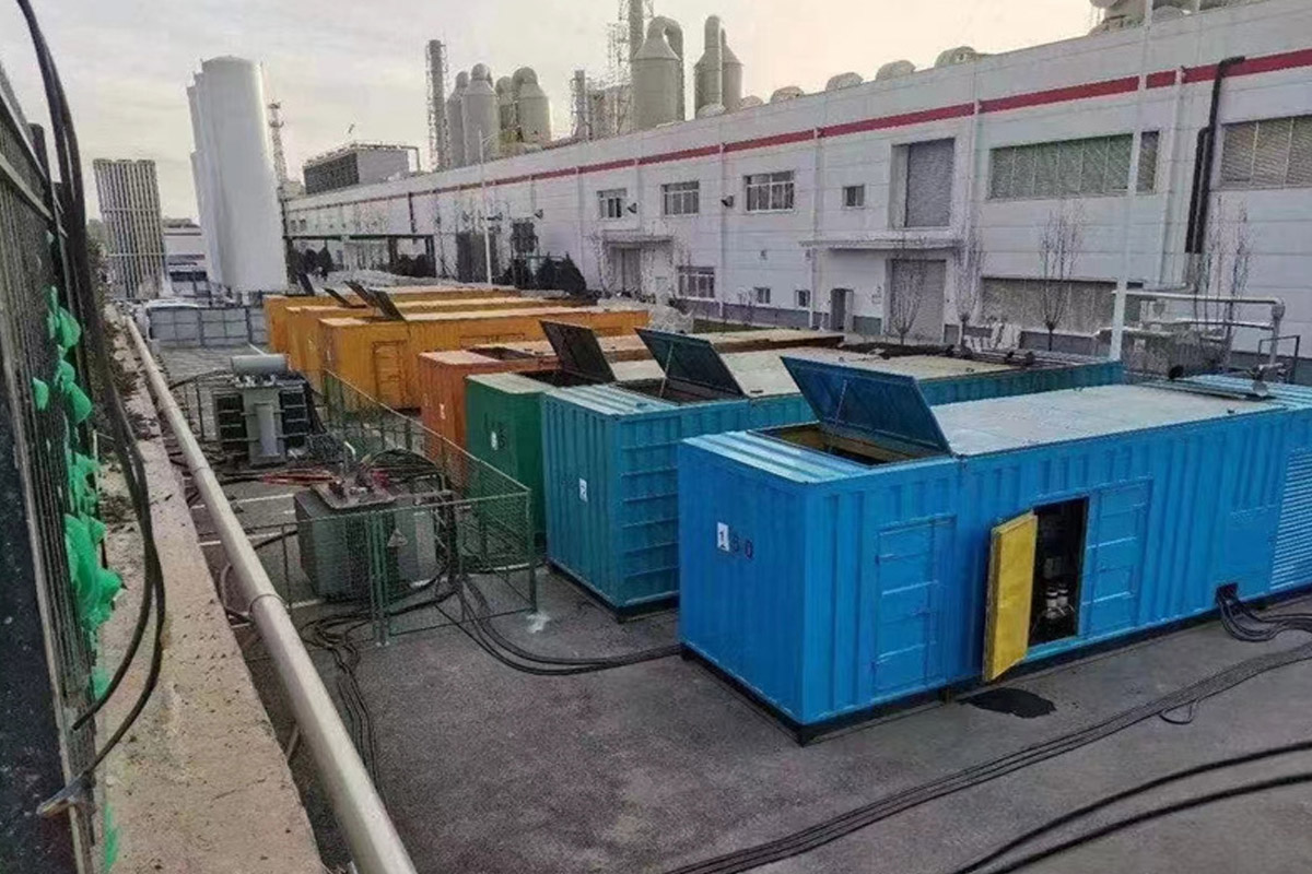 连山发电机租赁施工现场